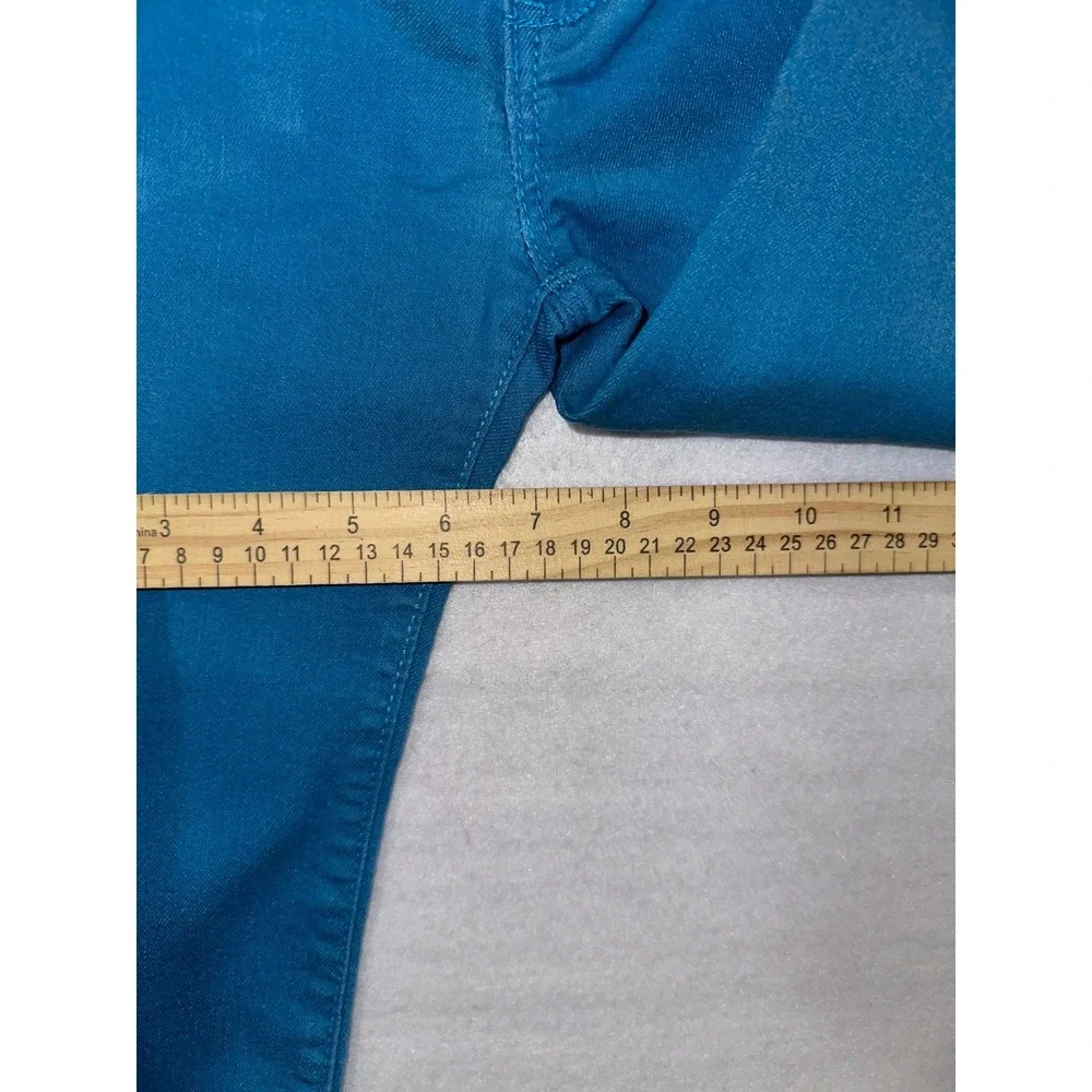 Old Navy Kids Sz 8 Blue Jeans Rockstar Jeggings‎ Adjustable Waist Stretch Teal